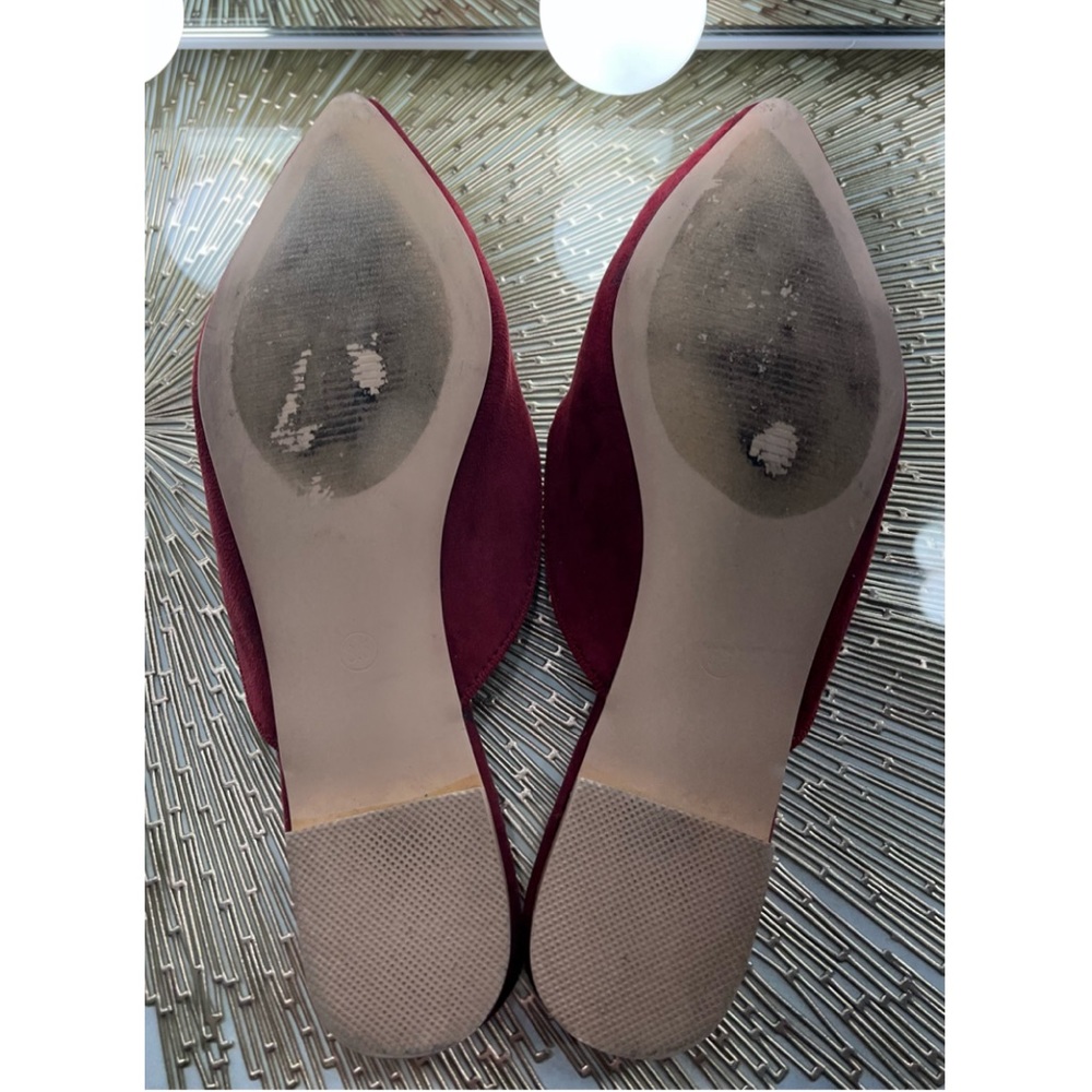 Cape Robin Wine Embroidered Suede Burlesque Western Lounge Mules 8.5 NWOT - Picture 9 of 10
